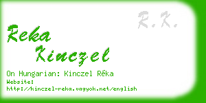 reka kinczel business card
